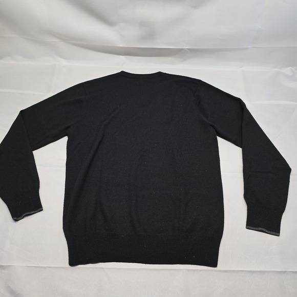 Paul‎ Smith V Neck Wool Sweater Men Size Large Black - Picture 6 of 7